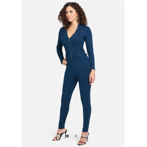 BEBE - Zip Front Jumpsuit - Picture 3 of 4